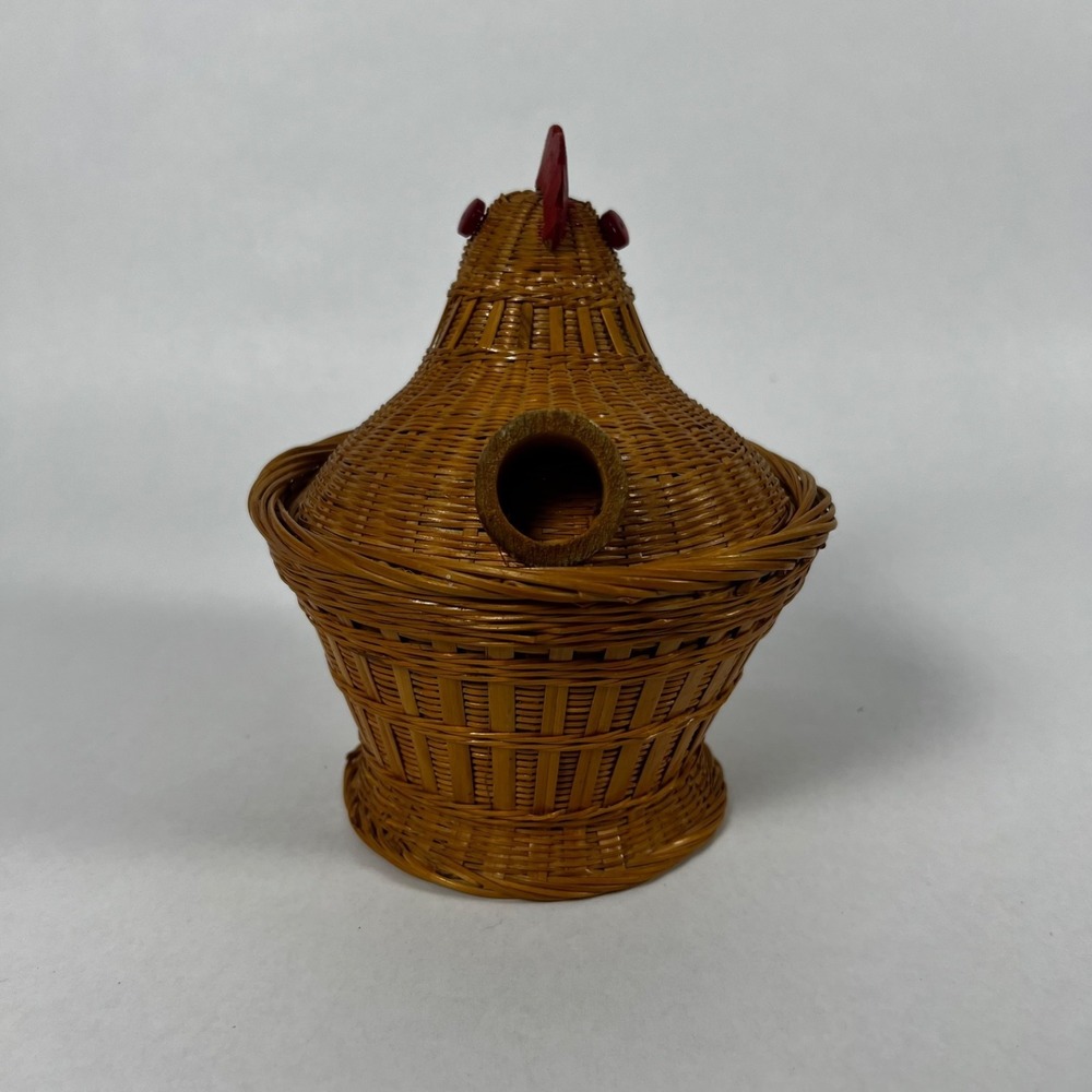 Unbranded Hen on Nest Wicker Basket Unisex OS Brown Good Cottagecore Candy Dish - Picture 4 of 8